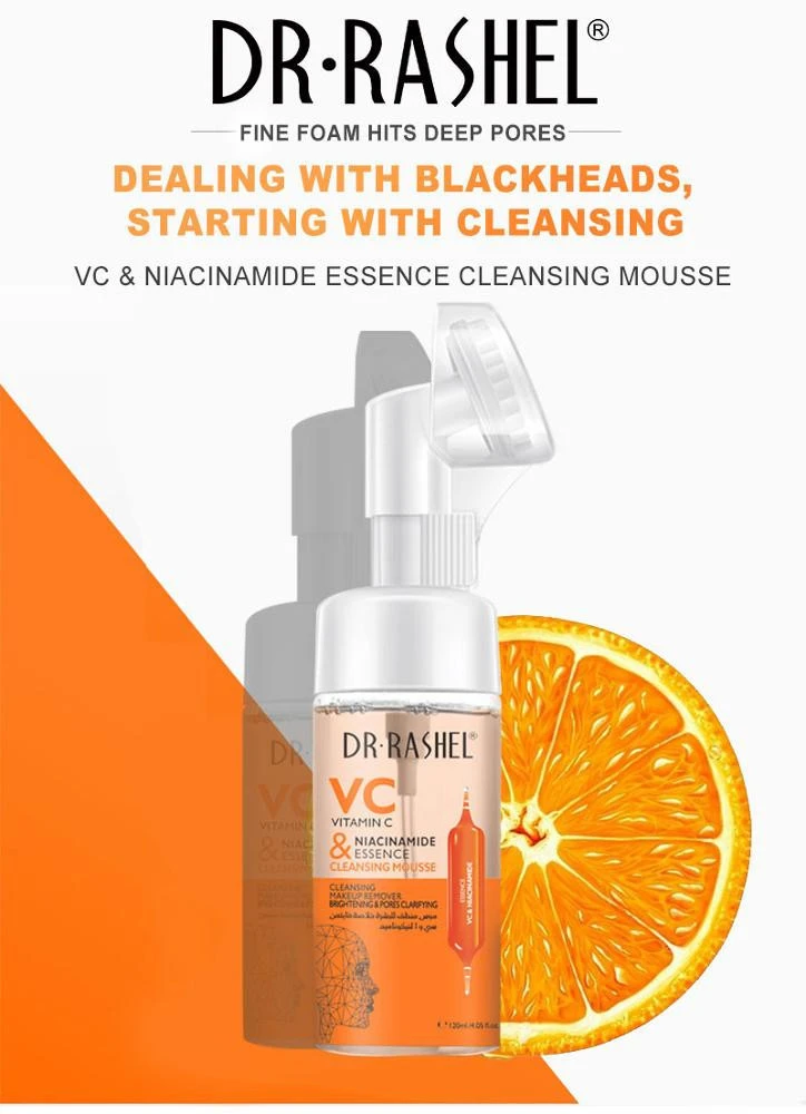 New Arrival Vc Niacinamide Essence Facial Cleansing Bubble Cleanser Makeup Remover Mousse