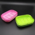 New Arrivals 2020 Wholesale Cheap Portable acrylic color Soap Box for Bathroom Soap Dish Box Case