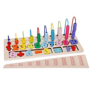 New bead frame montessori wooden math abacus preschool counting calculator educational toys for kids
