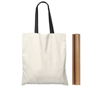 New Blank Bulk Cloth shopping fashion muslin customized handle custom cotton canvas tote bag with print logo