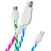 New Design 2A Fast Charge Visible Flowing LED USB Data Cable for iPhone/Android/Type C