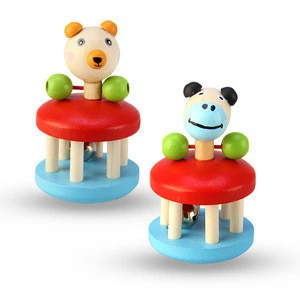 new design educational montessori rattle toys wooden for babay