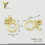 New design handbag snap hook opening ring, wholesale decorative hardware accessories