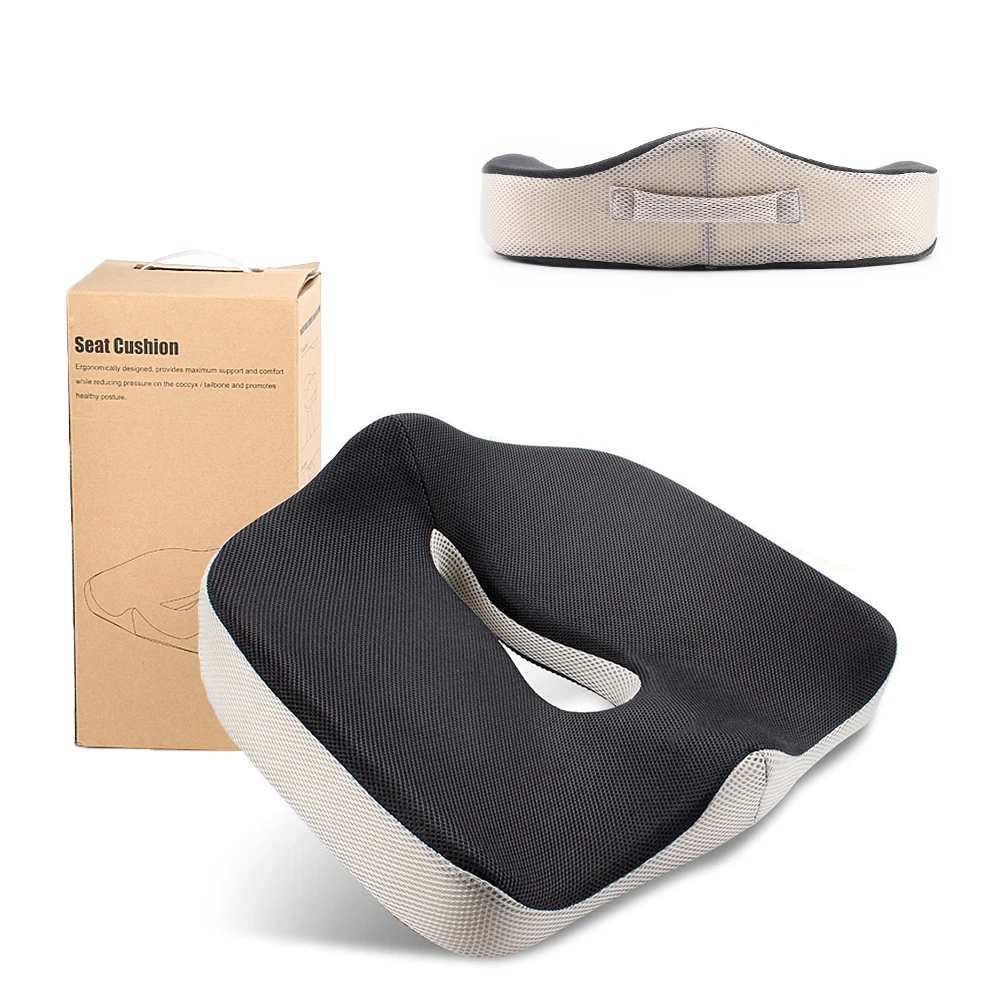 New Design Portable Mesh Car Chair Wheelchair Pain Relief Orthopedic Coccyx Ergonomic Cojines Memory Foam Seat Cushion