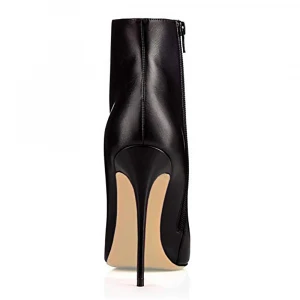 New fashion leather plain 12cm high heels boots shoes women