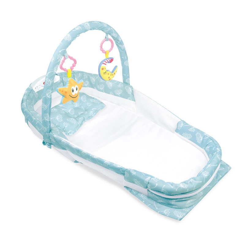 New Foldable Separate Bed Newborn Infant Portable Cribs With Lovely Toy  Outdoor  Sleeping Basket Bed Bag Sleeper Baby Crib