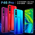 New P46 pro 6.1 Inch Unlocked Cheap Mobile Phone Fingerprint Android 6.0 system Smart Phone 8G+128G 4G Mobile Phone