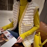 New Product Ladies Vest Leather Vest Style Fur Clothing Casual Oem Customized Vest Fur
