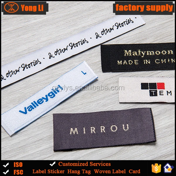 New Products Custom brand Garment Woven label for clothing