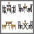 Import New style bamboo or wooden tea table and chair set from China