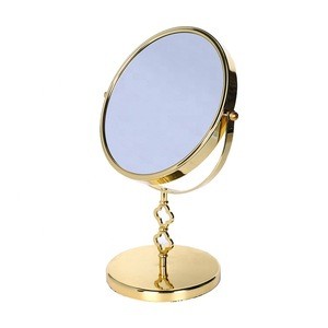 New style classical gold plated magnifying makeup vanity mirror