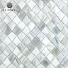 New Style Outdoor Wall Backsplash White Stain Glass Tile Floor Swimming Pool Mosaic