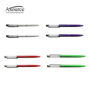 New Style Shining Crystal Filled Stylus Pen with Screen Touched