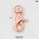Nolvo World Rose gold 3 size 13-20-25mm wholesale buckle trigger lobster swivel clasp snap hook shoulder strap swivel snap hook