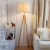 Import Nordic Wood Tripod Hotel Cafe Decor Indoor Lights Led Standing Lamps  Floor Lamp with Fabric Shade from China