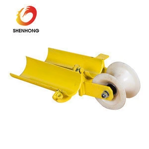Nylon wheel bellmouth roller wire pulling pulley for pulling cable