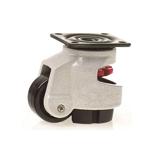 Nylon Wheel Top Plate  Footmaster GD-60F Leveling Caster with Load Rating 250 kgs