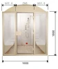 Oceanic 4 person luxurious indoor steam room, easy to install