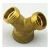 Import OEM 3/4&quot; Male and Female GH Thread Garden 3 Way Brass Water Pipe Tap Y Shaped Hose Connector from China