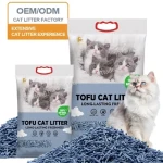 OEM Bulk Flushable Clumping Stripe Shape Strong Clumping Tofu Cat Litter