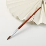 OEM sculpture brush 100% pure kolinsky acrylic nail brush with dotting diamond metal handle