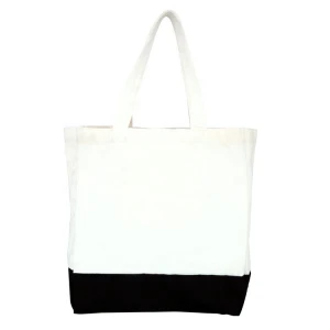 OEM silk screen printed biodegradable natural 12 oz cotton canvas bag with private label