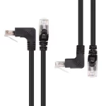 OEM UTP STP 90 Degree Right Left Angle Cat5 Cat5e Cat6 Cat7 Cat8 RJ45 Network Lan Patch Ethernet Cable
