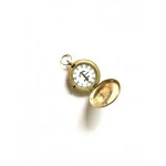 Open Face Brass Mechanical Pocket Watch