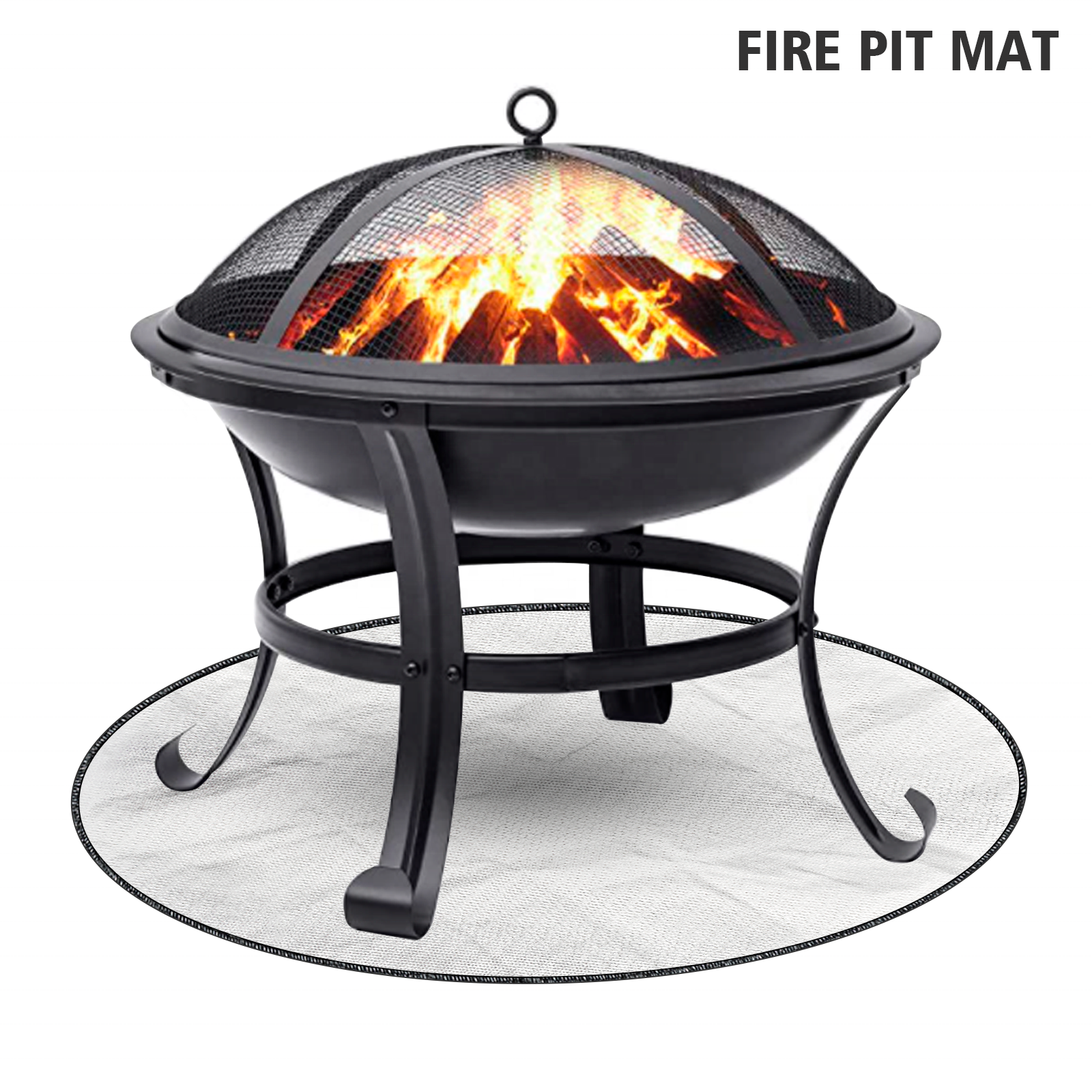 Buy Outdoor Camping Bbq Fire Pit Lawn Mat 36 Inch Firepad Deck ...