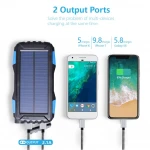 Outdoor Portable 25000mah powerbank solar mobile Waterproof charger solar power bank 25000mah portable module mobile power banks