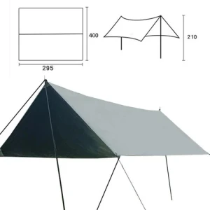 Outdoor Portable Camping Canopy Tent Thickened Vinyl Rainproof Sunshade Awning Tarp Type Portable Canopy