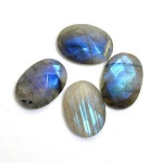 Oval rose cut semi-precious stone loose gemstone for jewelry making labradorite