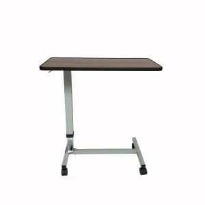 Over Bed Table Side Rolling Table with Lockable Wheels, Medical Portable Notebook Laptop Desk 3 Adjustment Levels, TV Tray Table