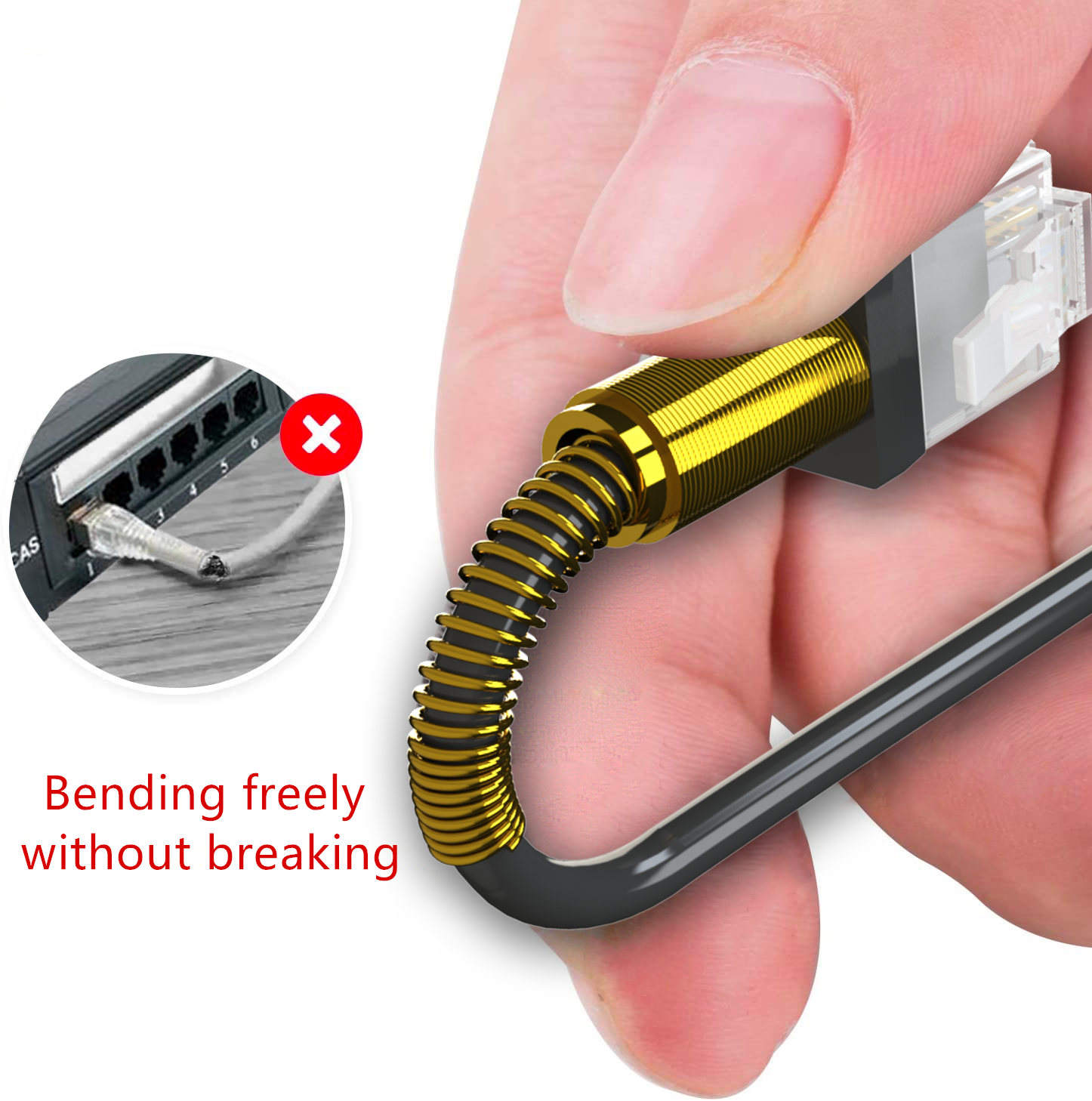 Buy Patented Single Spring-protect Strain Relief Communication Cables ...