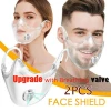 PC mask  high-definition transparent protective mask with breathing valve splash-proof face shield