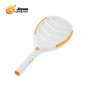 Pest control plastic body electric fly killer racket electilrical rechargeable mosquito bat with torch
