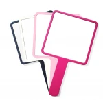 Plastic Heart Hand Mirror Personalized custom logo mirror UV Printing Cosmetic Makeup Mini Handheld Mirror
