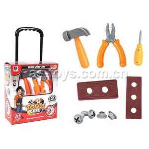 Play At Home10PCS Children tools box plastic tool trolley toy