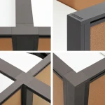 Plywood Office Desk 4 Way Cubicles Office Workstation Staf Table Office Furniture Work Station With Partitions