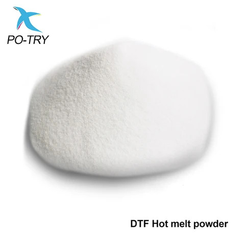 PO-TRY Hot Selling Good Adhesion DTF Powder Textile Heat Transfer Printing Hot Melt Powder