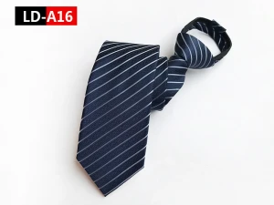 Polyester silk men&#x27;s business zipper tie
