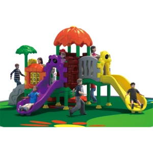 Popular children games plastic playground slide, soft playground equipment