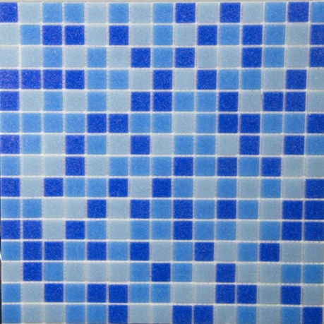 popular glass mosaic tiles for swimming pool blue color