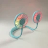 Portable and Wearable Sport USB hanging rechargeable Mini neck Fan with Led Light and Sponge