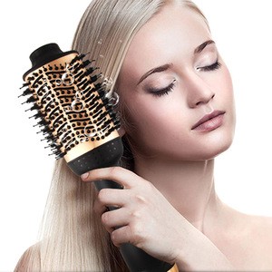 Portable Private Label 2 In 1 Multifunctional Hot Comb Electric Wireless Professional Salon Cordless Brush One Step Hair Dryer