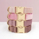 premium customized dog collars luxury colorful dog collars soft velvet pet necklaces dog necklaces