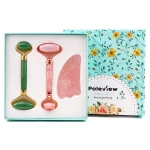 Premium Quality Mini Private Label Cheap Biological Foot Massager original Anti-Aging Eye Facial Double 100% Jade Roller Gua Sha
