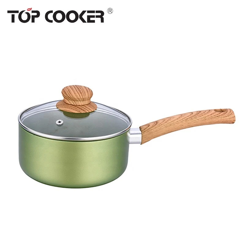 Pressed olive-green non-stick coating titanium cookware
