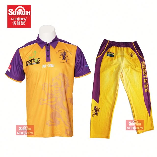 printed sublimated new fashion  custom full hand cricket jersey design