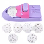 Pro Nail Art DIY Pattern Printing Manicure Machine with 6pcs Metal Stamp Stamper Nail Tools Color Draw Polish Nail Printer Tool